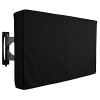 Outdoor TV Cover, PANTHER Series - Weatherproof Universal Protector for 46'' - 48'' LCD, LED, Television Sets - Compatible with Standard Mounts & Stands. Built In Remote Controller Storage - Black
