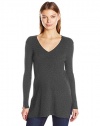 Vince Camuto Women's Long Sleeve V-Neck Ribbed Sweater