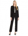 Tahari by Arthur S. Levine Women's Missy Crepe Pant Suit with Beading
