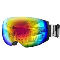 OutdoorMaster Ski Goggles PRO - Frameless, Interchangeable Lens Snow Goggles for Men & Women - 100% UV Protection
