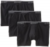 2(x)ist Men's 3-Pack Stretch Core Boxer Brief, Black/Black/Black, Medium