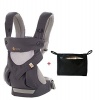 Ergobaby Four Position 360 Cool Air Mesh Baby Carrier Carbon Grey (Carbon Grey Plus Storage Pocket)