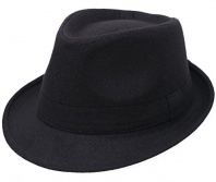 Men's Classic Manhattan Structured Gangster Trilby Fedora Hat