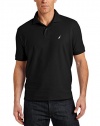 Nautica Men's Big & Tall Solid Deck Polo Shirt, True Black, 4X