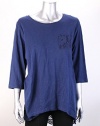 Style & Co. Plus Size Navy /-Sleeve Lace Top Size X Msrp: