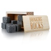 Whiskey Stones Gift Set. Best Performing Granite Drink Rocks. Great Chilling Quality. Keep Your Beverage Cool For Longer With No Dilution. Perfect Gift For Any Occasion. Set Of 8.