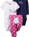 Carter's Baby Girls Take Me Away 3-Piece Little Character Set  -3 Months -Purple Owl