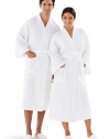 Boca Terry Women's and Men's Robe, 100% Cotton Spa Waffle Bathrobe, One Size fits all, XXL and XXXXL