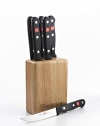 Wusthof Gourmet 7-Piece Steak-Knife Set with Oak Block