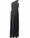Lauren Ralph Lauren One Shoulder Fit and Flare Gown, Black
