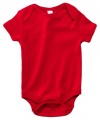 BE BABY RIB S/S ONE PIECE (RED) (3-6MOS)