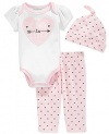 First Impressions Baby Girls' 3-Pc. I Love to Laugh Hat, Bodysuit & Leggings Set (0-3 Months)