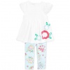 First Impressions Baby Girls Tank & Legging Set White & Blue Floral - 18M