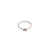 HONEYCAT 18k Rose Gold Tiny Baguette Crystal Ring | Minimalist, Delicate Jewelry