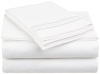 Anili Mili's Triple Stitch Embroidery Affordable 4 PC Bed Sheet Set - Queen Size, White