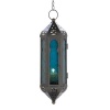 Gifts & Decor Ocean Blue Glass Azul Serenity Hanging Candle Lantern