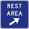 Street & Traffic Sign Wall Decals - Rest Area Exit Sign - 12 inch Removable Graphic