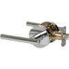 Designers Impressions Kain Design Contemporary Polished Chrome Privacy Euro Door Lever Hardware (Bed and Bath)