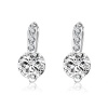 Small Cute Clip Earrings Silver Plated with AAA Zirconia Ladies ZevenMent Platinum