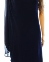Lauren Ralph Lauren Women's Shift One-Shoulder Dress Blue 14
