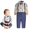 Baby Boys Clothing Set 4 pcs Romper Overalls Tuxedo babies Clothes Suit Outfit（18-24 months）