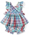 Ralph Lauren Polo Baby Girls Plaid Tunic Top and Bloomer Set