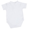 Kissy Kissy Baby Basic Short Sleeve Collared Bodysuit with Collar-White-18-24 Months