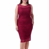 Samtree Women's Lace Plus Size Sleeveless Hollow Out Bodycon Cocktail Party Sheath Dress
