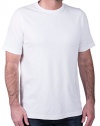 Pure Pima Designer Shirts for Men - Ultra Soft Pima Cotton T Shirt - S/S Crew,Large,White