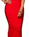 IF FEEL Sexy Strapless Deep V-Neck Fishtail Luxe Bandage Bodycon Dress