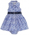 Ralph Lauren Baby Girls 2-Piece Floral Shirtdress Dress Set Blue Multi (3 Months)