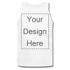 Add Image Text to Custom Personal Cotton Basic Ribbed Tank Top for Women Men