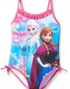 Disney Girls' Frozen Sisters One Piece Swimsuit