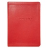 7 Inch Leather Bound Desk Address Book, Genuine Calfskin Leather, 1,400 Entries, Red