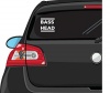 BASS HEAD EDM Decal Vinyl Sticker|Cars Trucks Vans Walls Laptop| WHITE |5.5 x 5.25 in|CCI627