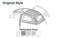 VW Original Install Headliner, Off-White Perforated Vinyl, Beetle Ragtop 1958-1963