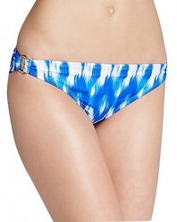 Shoshanna Women's Baja Ikat Ring Bikini Bottom Blue/White Size Medium