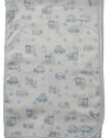Kissy Kissy Baby-Boys Infant Polka Dot Transport Print Receiving Blanket-White With Blue-One Size