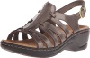 Clarks Women's Lexi Marigold Q Pewter Leather Sandal 8 B (M)