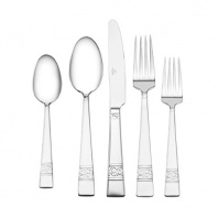 Mikasa Parchment 5-Piece Stainless Steel Flatware Set, Service for 1