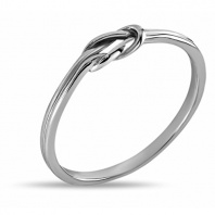Silver Infinity Ring Silver Tone Love Knot Ring, Tie Knot Ring, Stacking Ring, Double Infinity Hug Ring Sizes 6 - 9