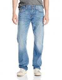 True Religion Men's Ricky with Flap Relaxed Straight Jean in Dust Cloud