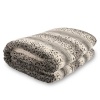 Bella Safari Faux Fur Plush Throw Blanket Comforter AQ607, Queen, Snow Leopard