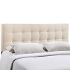 Modway Lily King Upholstered Linen Headboard in Ivory