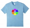 Kids Rainbow Heart Ring Cute Inclusive Unity Love T-Shirt 6 Baby Blue