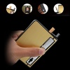 Automatic Ejection Rechargeable Cigarette Case Lighters with LED Flashlight Windproof Electric Flameless USB Lighter Box Holder
