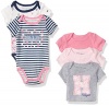 Tommy Hilfiger Baby Girls' Print and Solid Bodysuits (Pack of 5)