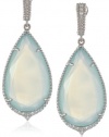 Judith Ripka Arabesque Sterling Silver, Chalcedony, and White Sapphire Earrings