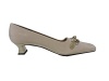 Stuart Weitzman Womens Linky Taupe Fabric 1.5 Kitten Patent Heel Pumps Shoes Size 7 N Narrow