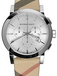 Burberry Mens City Leather Strap Nova Check Watch BU9357